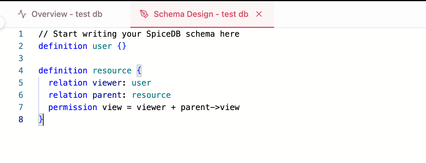 Schema Editor: Monaco editor with syntax highlighting
